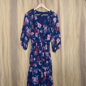 MAISON TARA FLORAL MIDI DRESS. [SIZE: 6] [IN PERFECT LIKE NEW CONDITION]